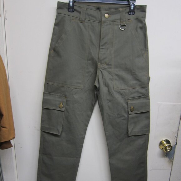 Jaefields Cargo Monkey Pants Military Green  (16" Across Waist/31-32" Inseam ) - Picture 1 of 9